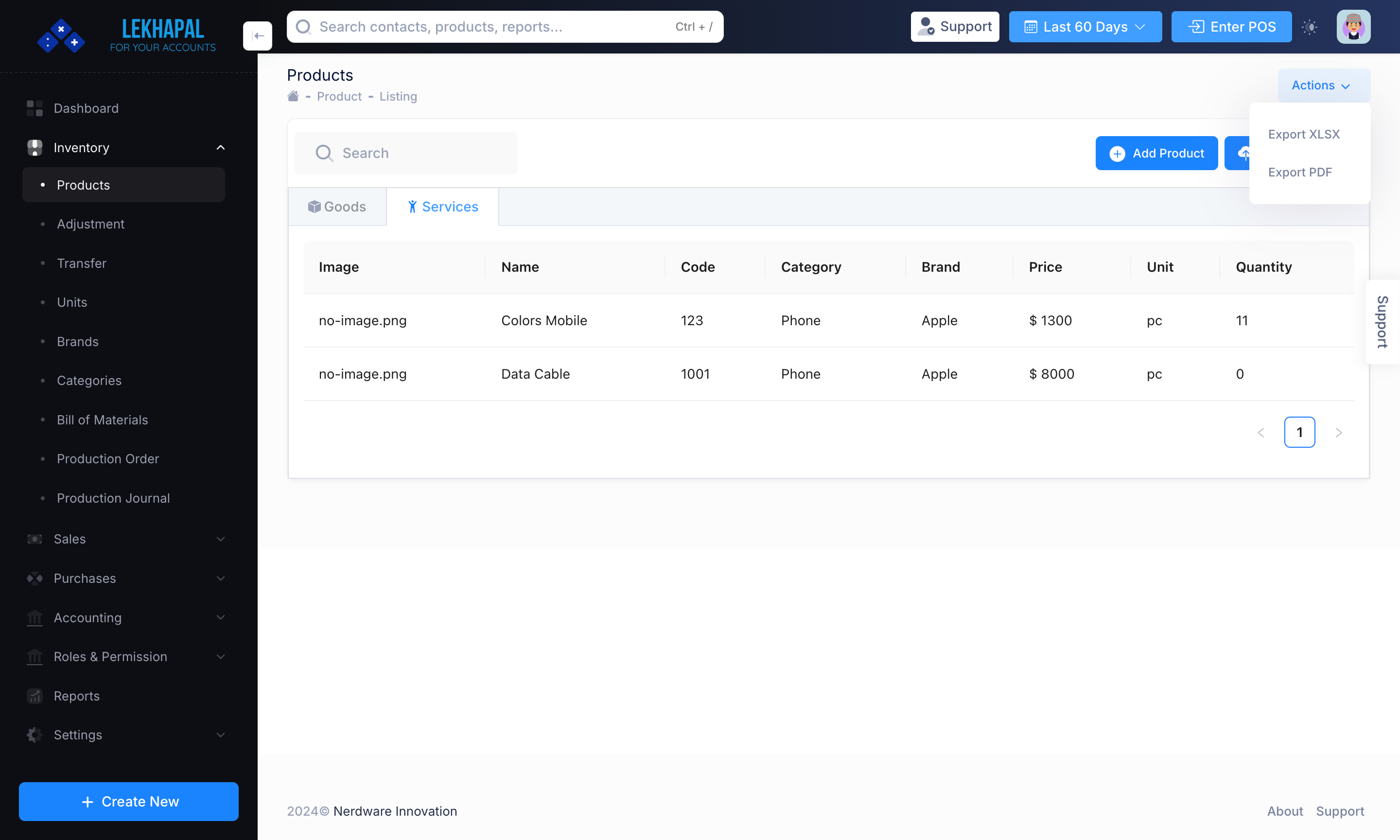 Product_Export Module Screenshot