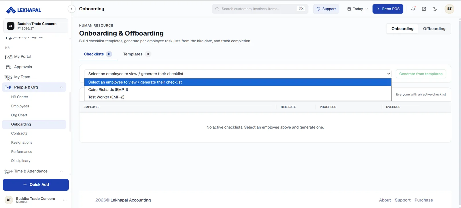 Onboarding & Offboarding.