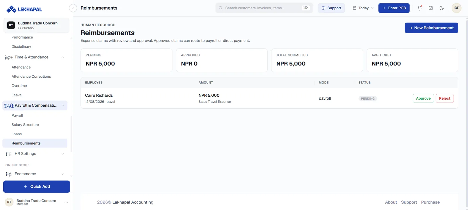 Reimbursements.