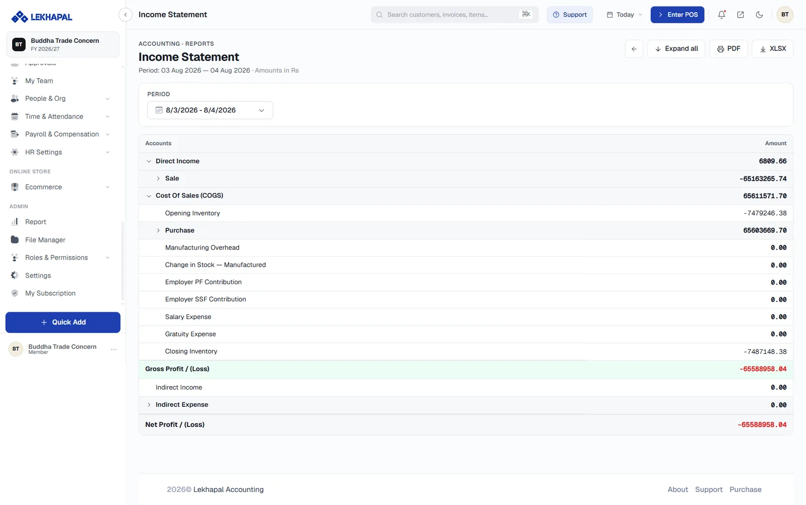 The Income Statement.